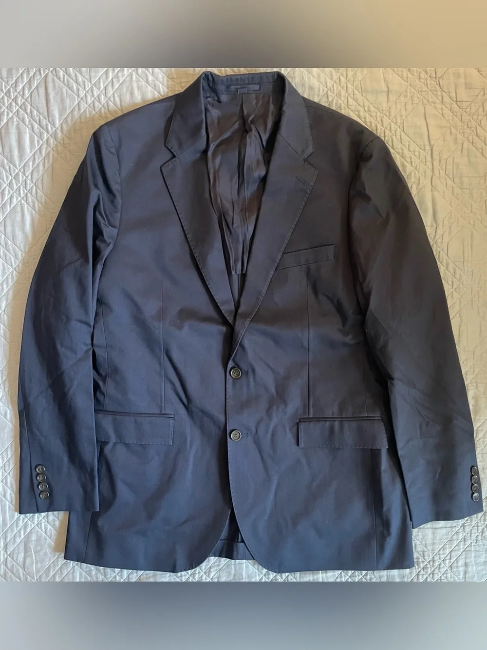 J. CREW Ludlow Slim-fit suit jacket in Japanese cotton chino Navy 44L $398 CQ521
